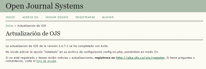 Actualiza, de nuevo, config.inc.php