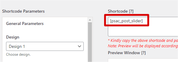 Shortcode Post Slider and carrusel